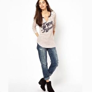 We The Free Free Wheellin Striped Thermal Henley S